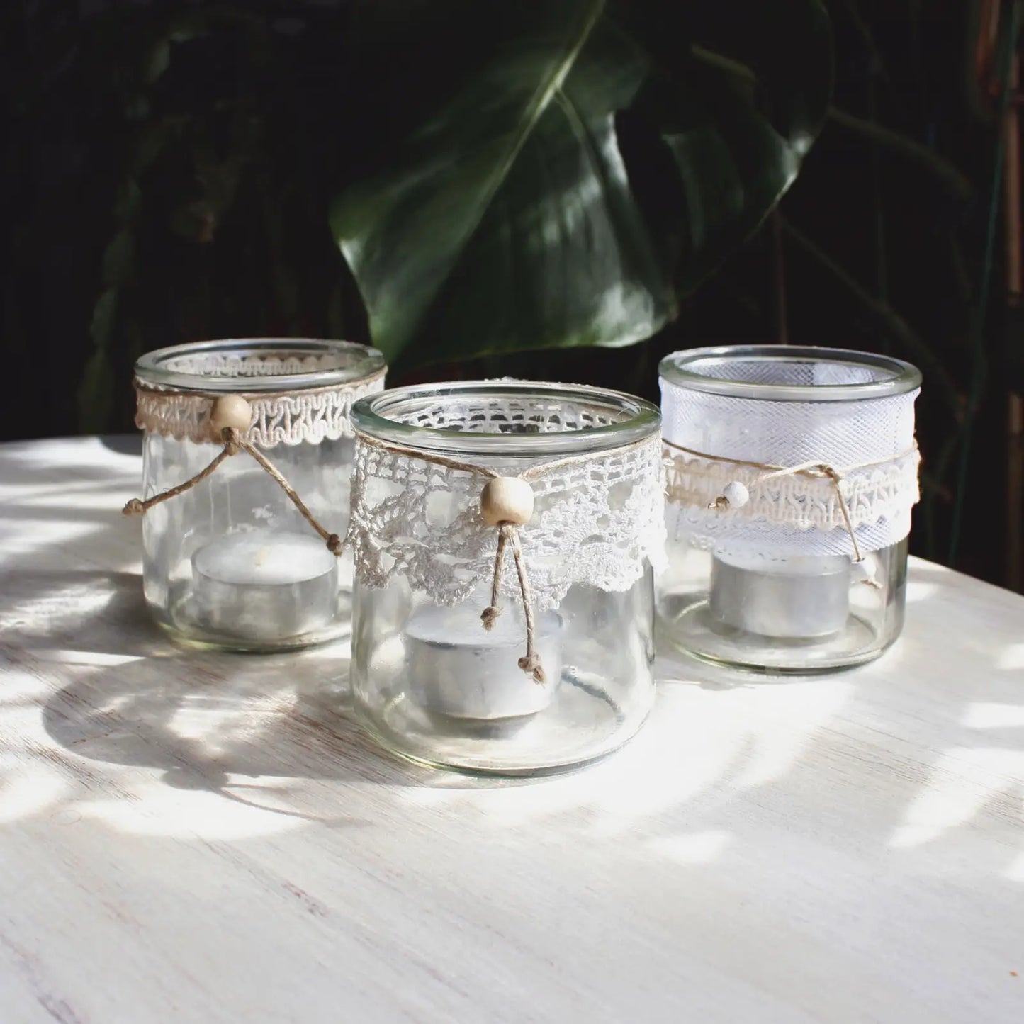Bougeoir en verre pour tables