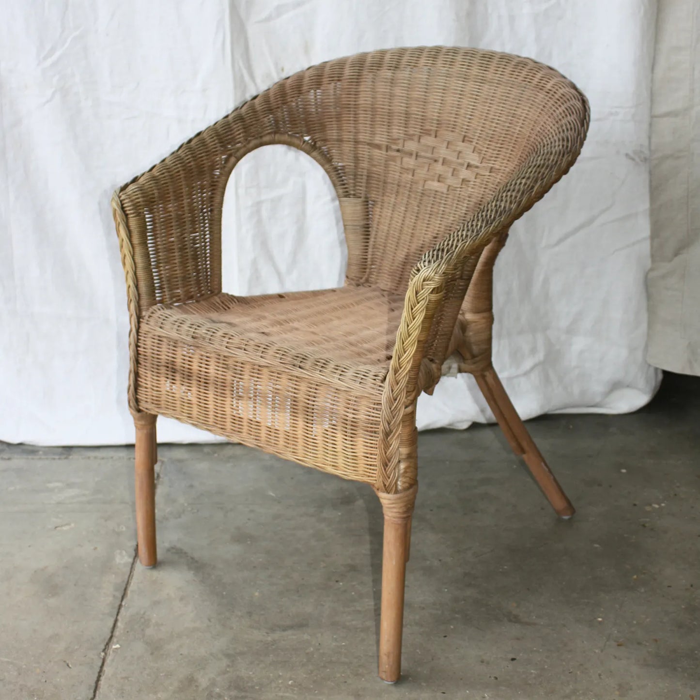Fauteuil en osier