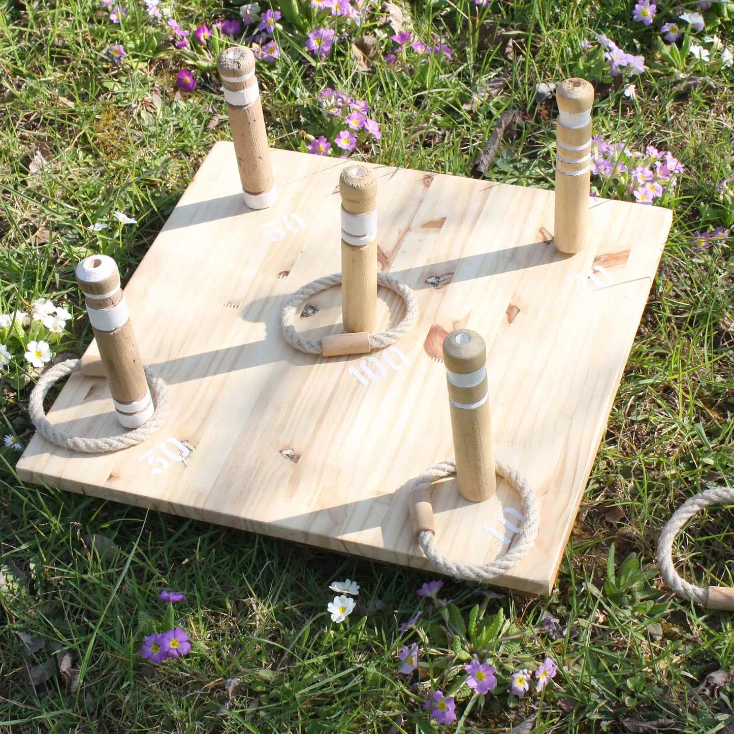 jeu de lancer d'anneaux bois