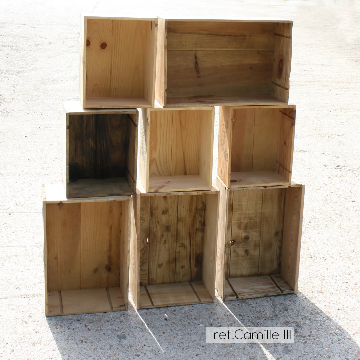 Lot de caisses à vin en bois