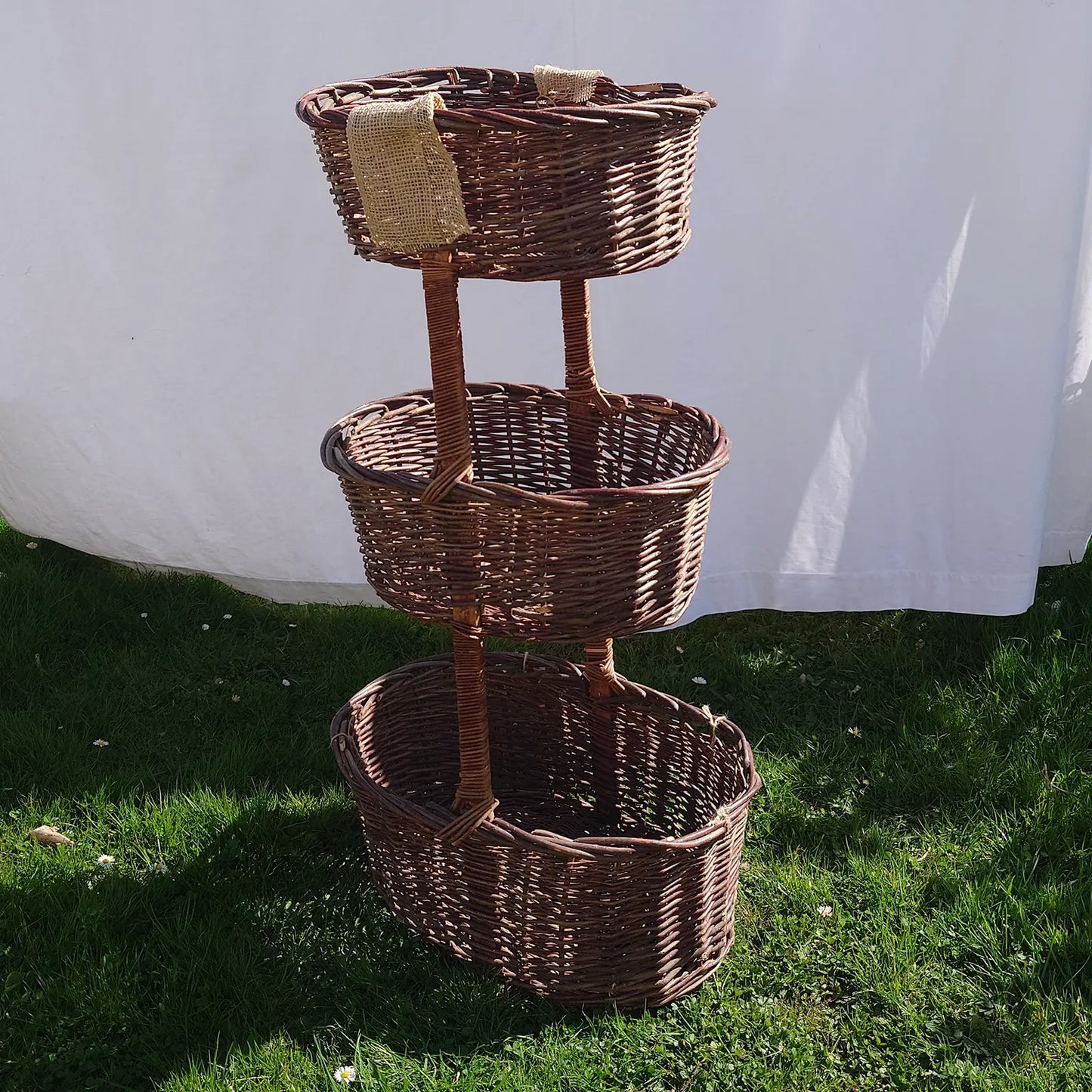 Panier osier trois étages
