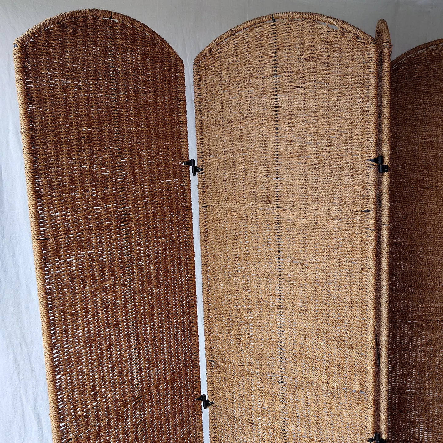 Détail paravent en rotin