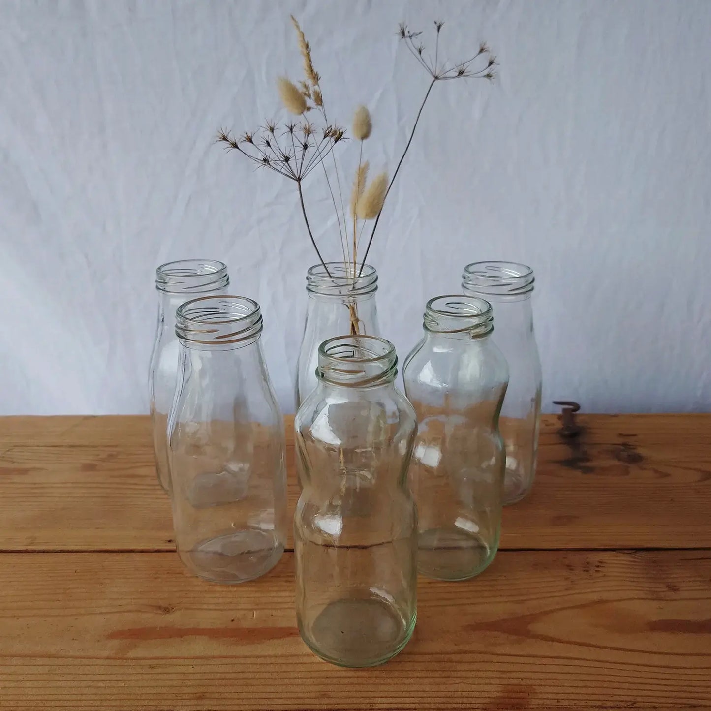 Petits vases en verre transparent