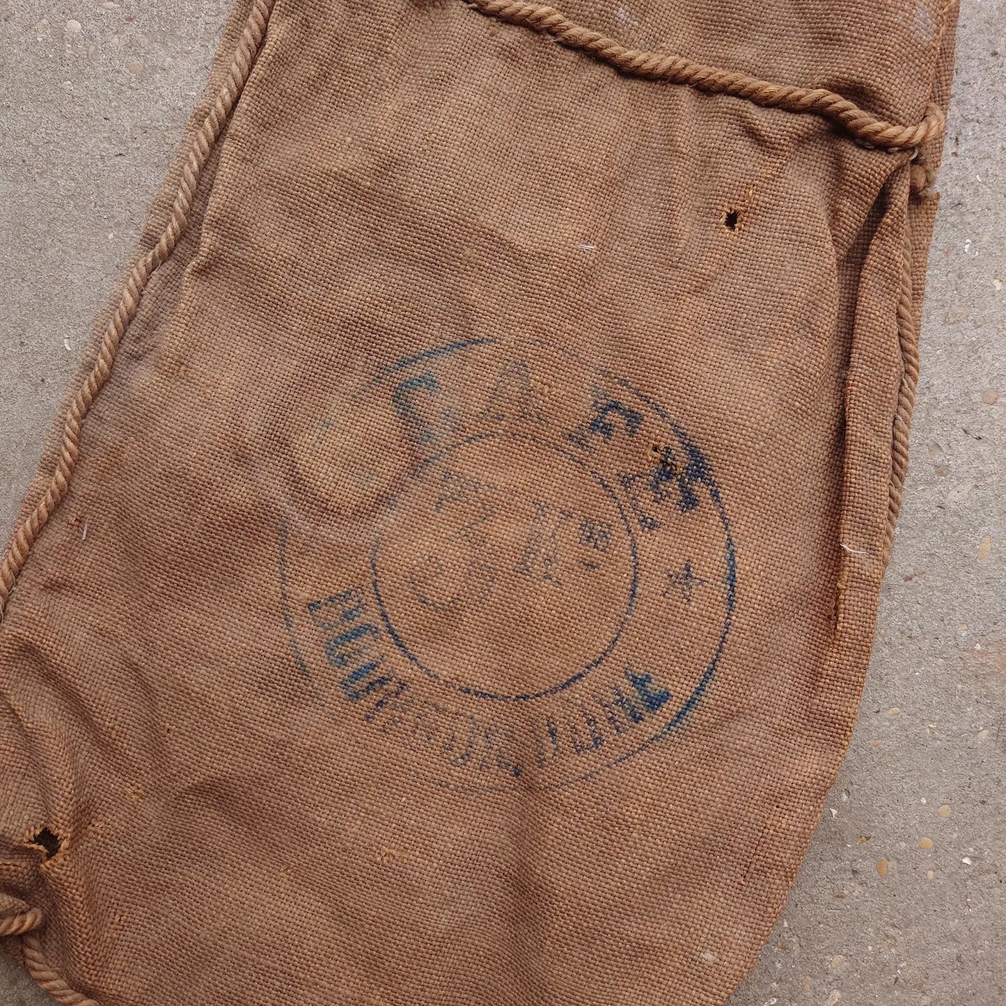 Toile de jute avec tampon café