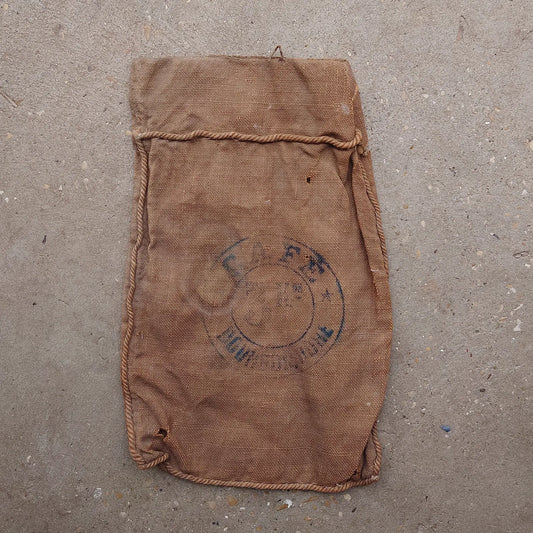Pochon toile de jute ancien