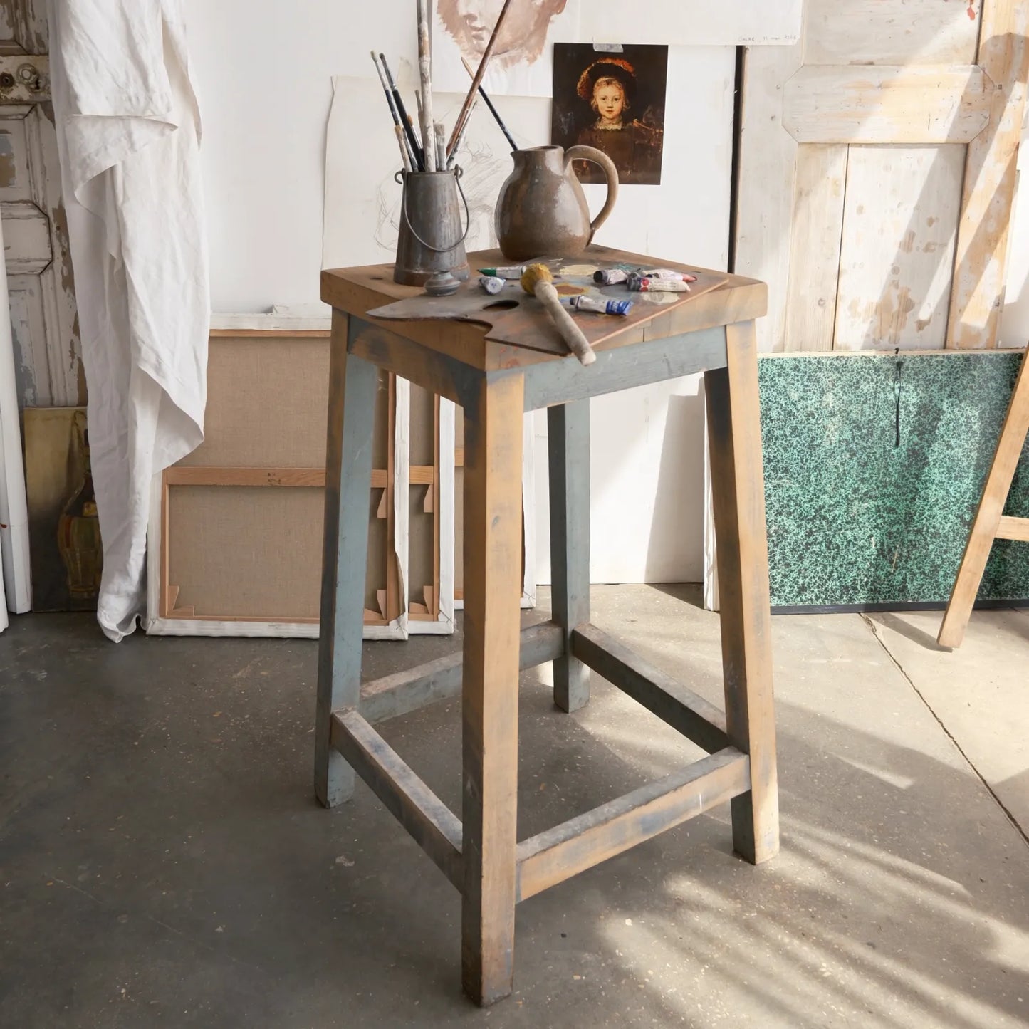 tabouret haut atelier de peintre