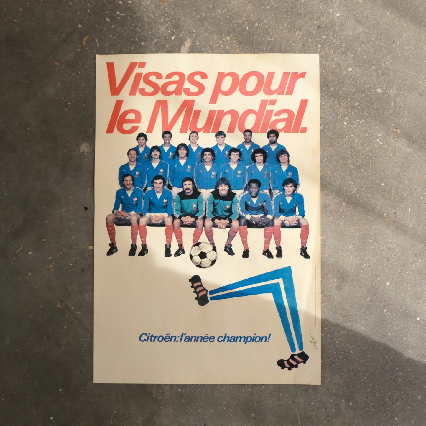 Affiche foot vintage