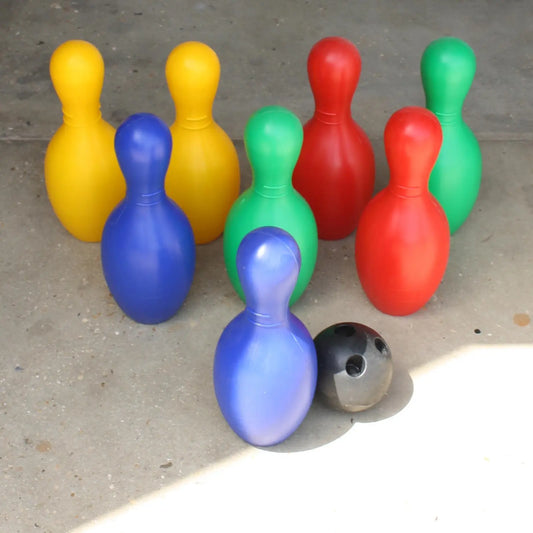 Quilles XXL pour jeu de bowling en plastique