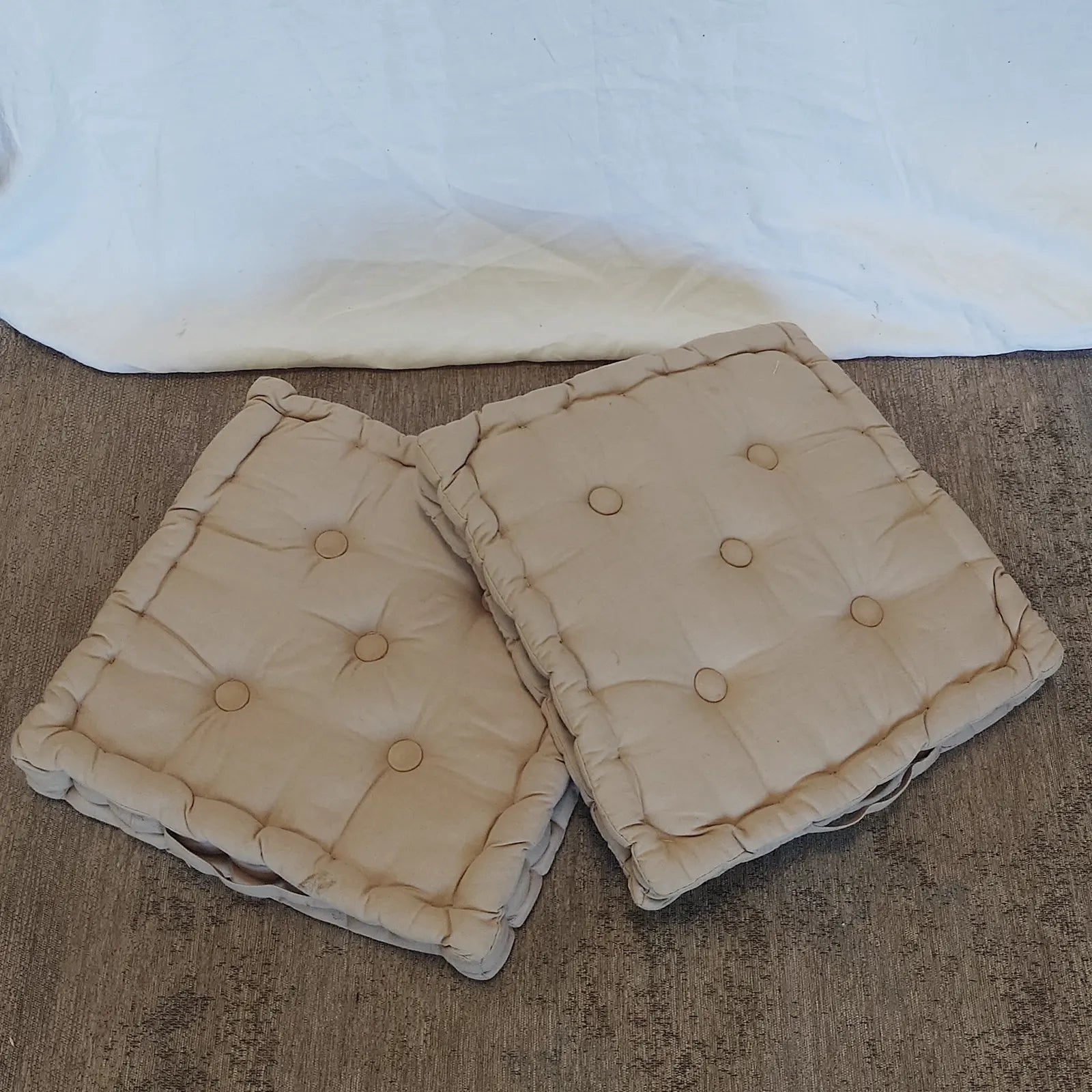 Coussins carré beige