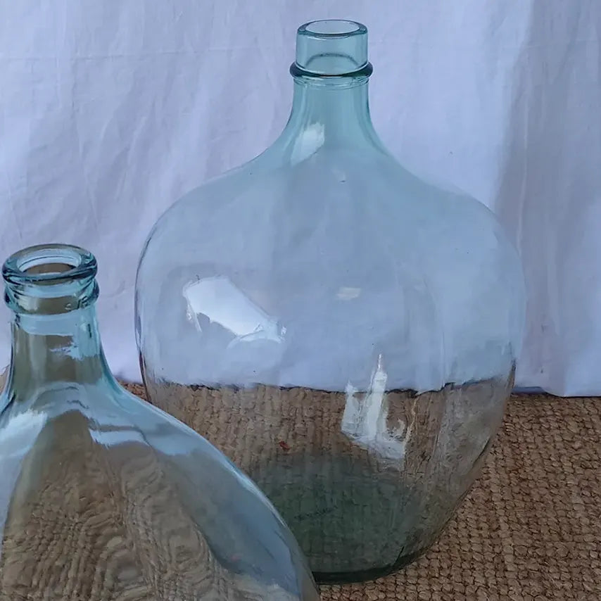 Grand vase bonbonne en verre