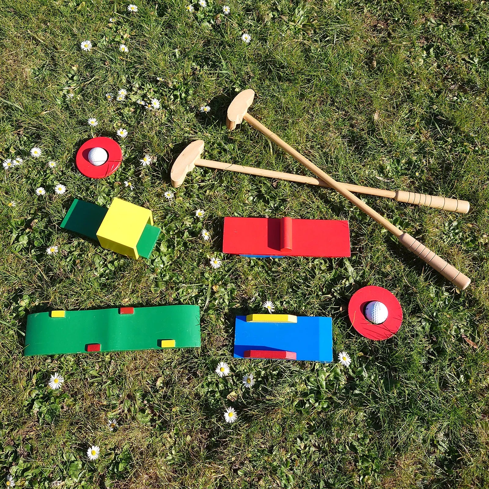 Jeu de golf en bois, extérieur