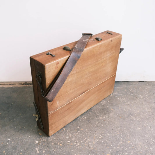 mallette de voyage en bois pour peintre