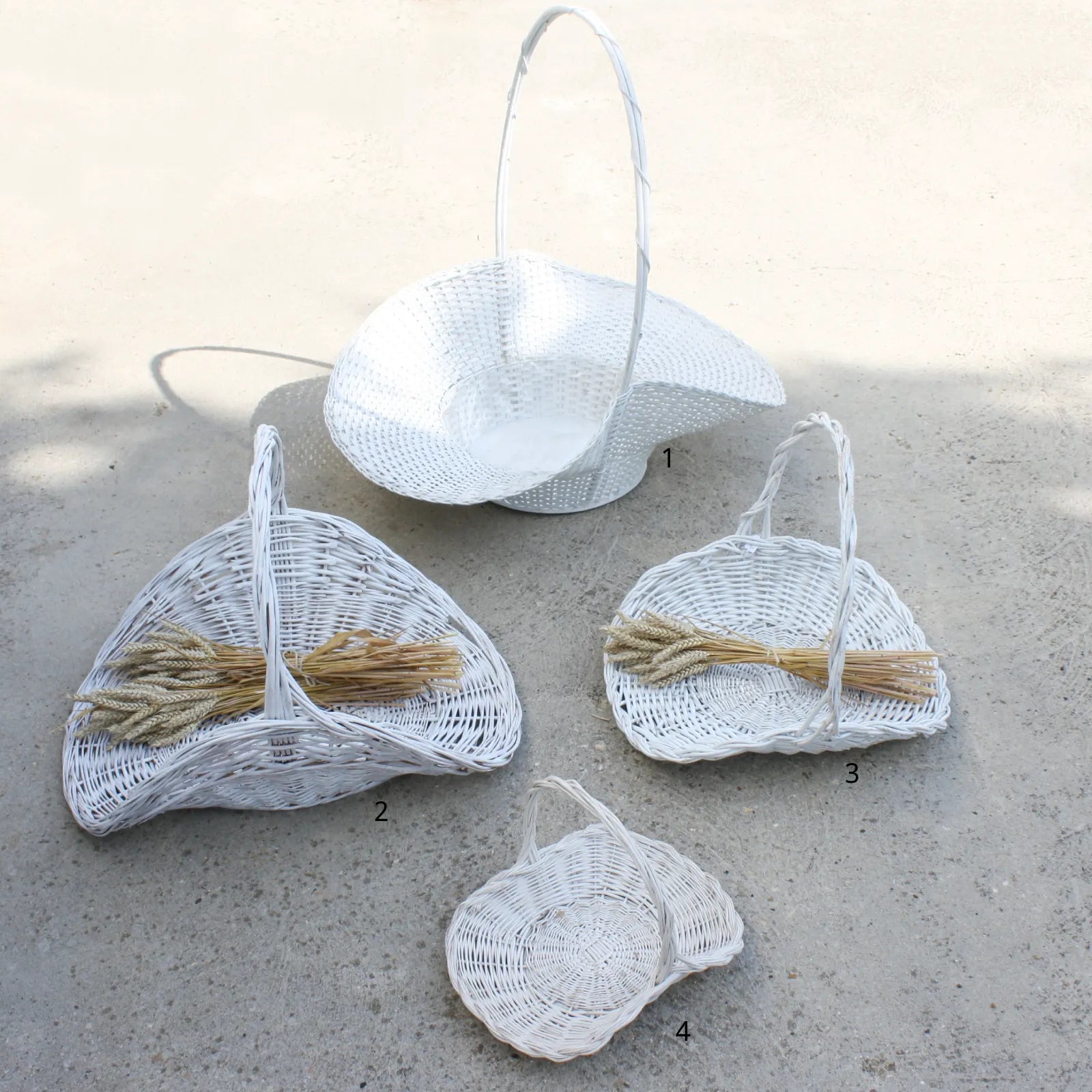 panier blanc anse décoration mariage