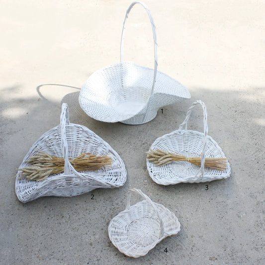 panier blanc anse décoration mariage