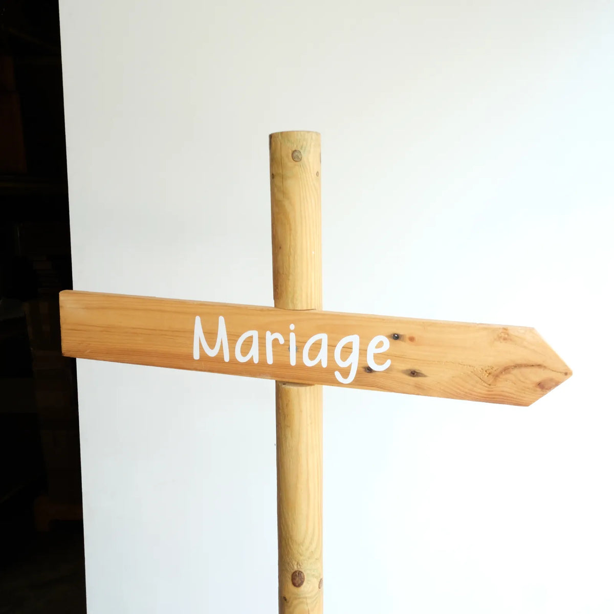 Panneau directionnel mariage
