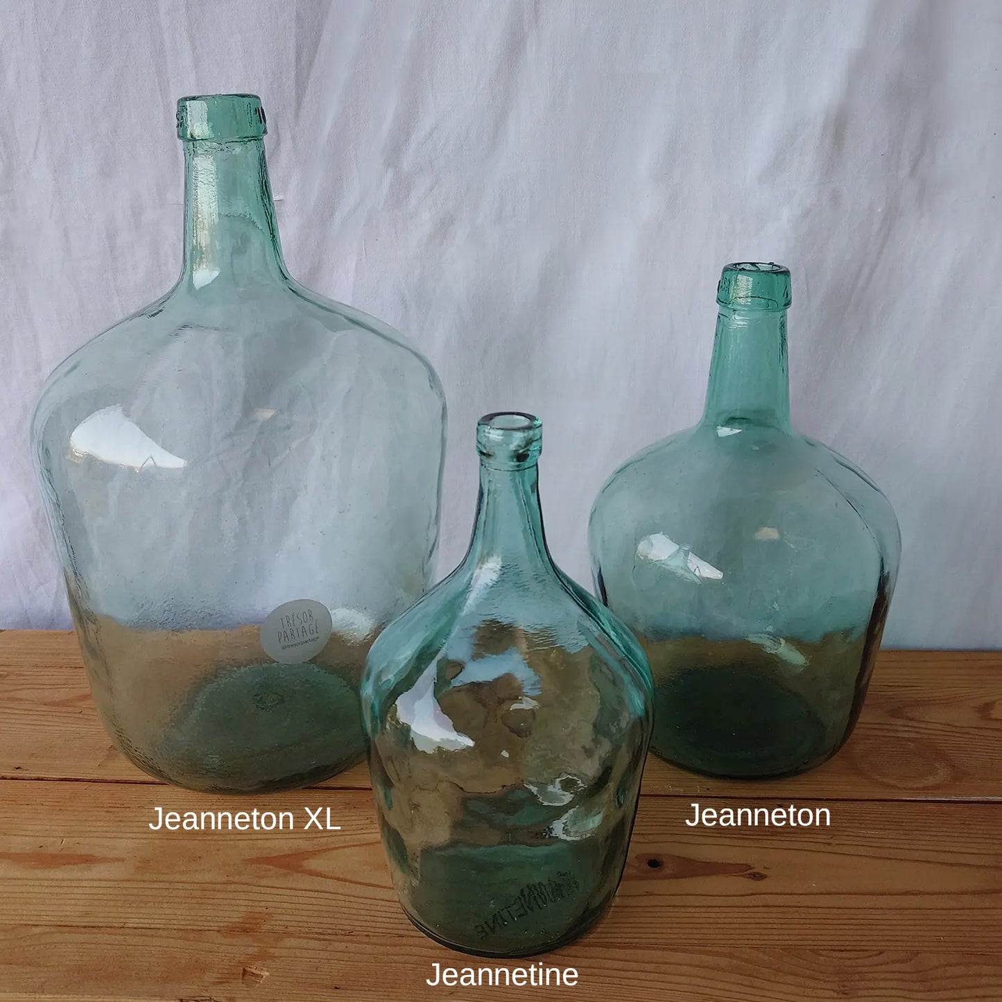 Bonbonnes en verre, déco table