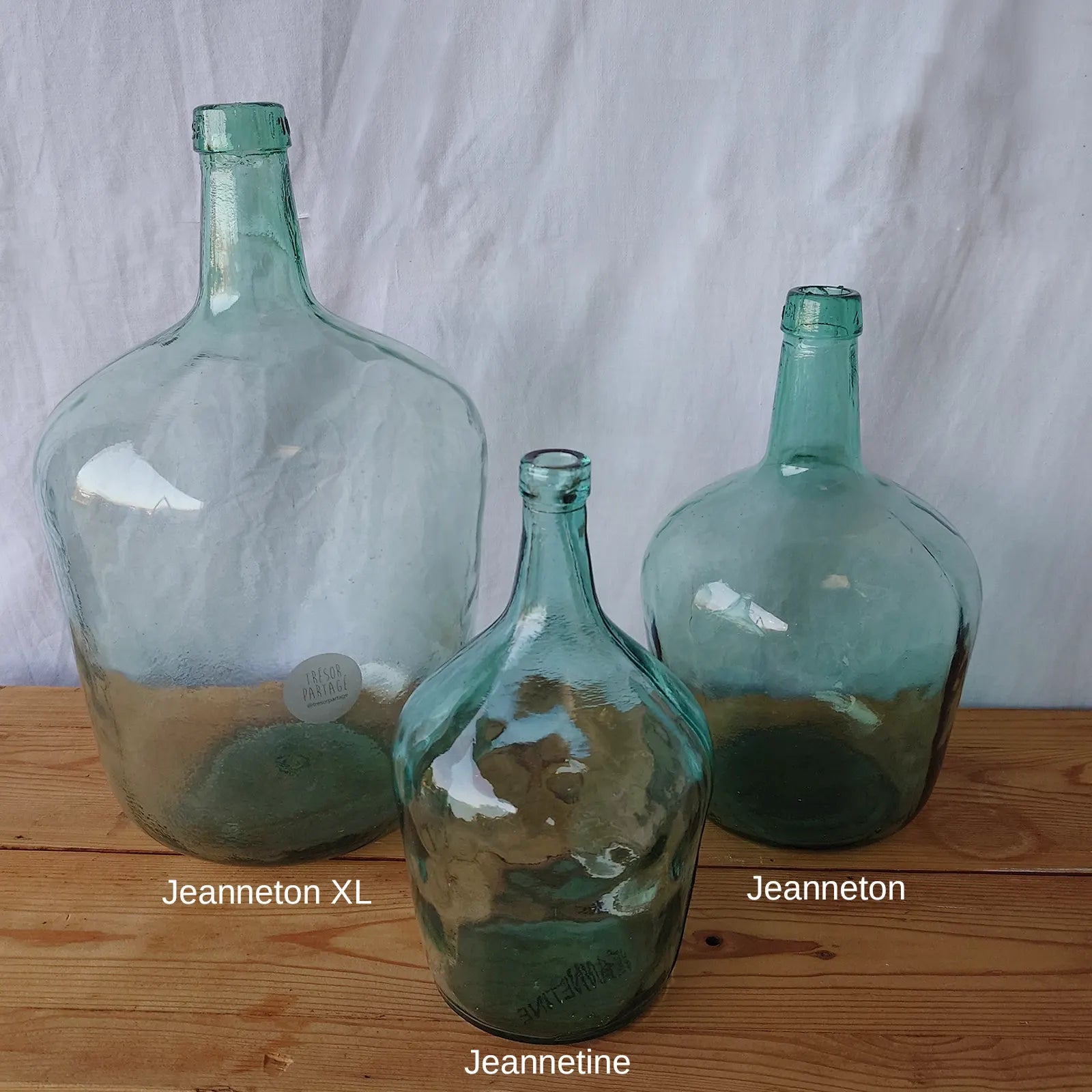 Bonbonnes en verre, déco table