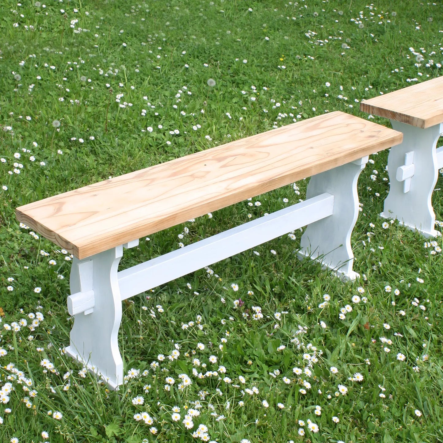 Petit banc en bois style rustique