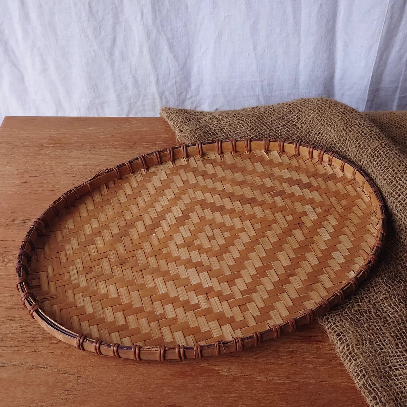 Plateau ovale bambou 