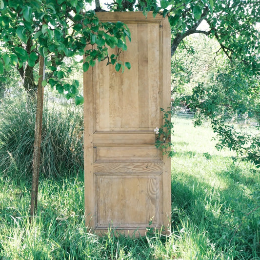 porte en bois ancienne stickage panneau Bienvenue