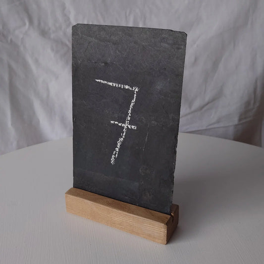 Numéro de table sur ardoise 