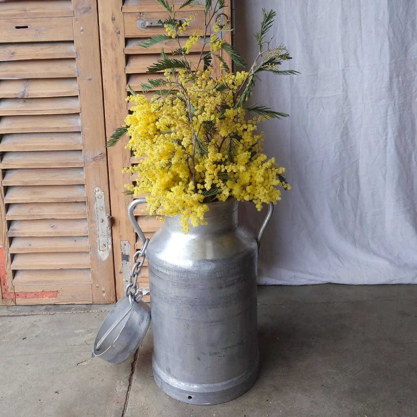 Pot à lait en zinc pour vase