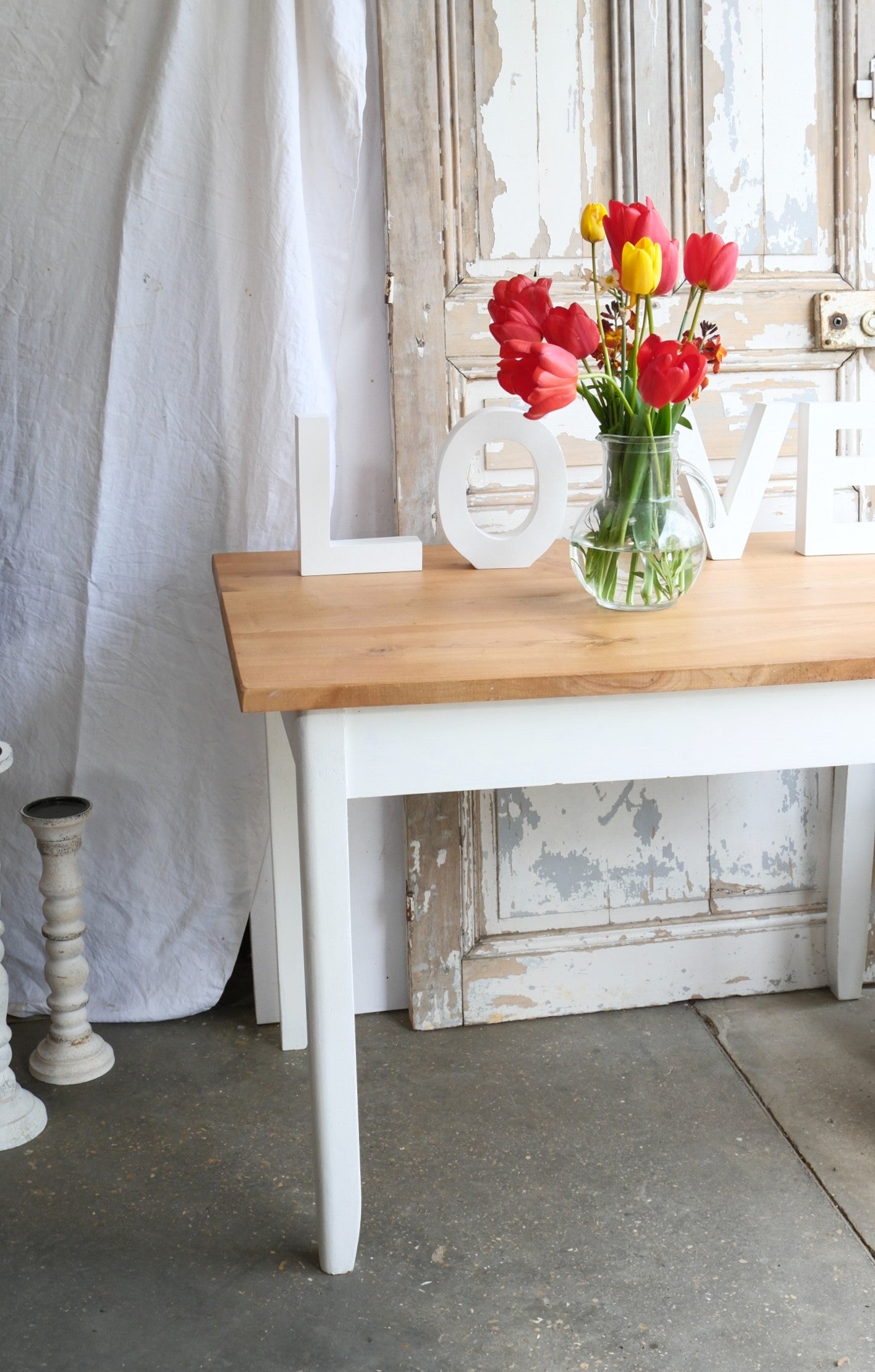 table bois déco champêtre