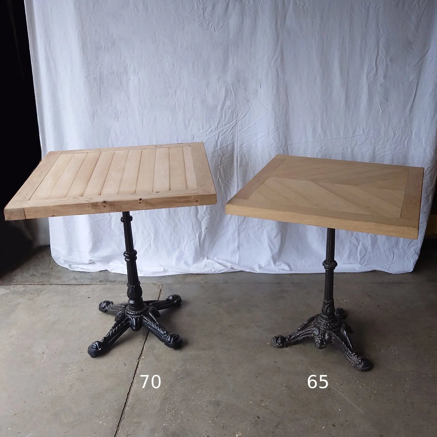 Table bistrot en bois avec pied métal 