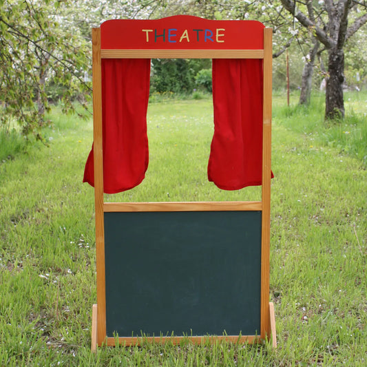 Théâtre marionnettes bois pour enfant