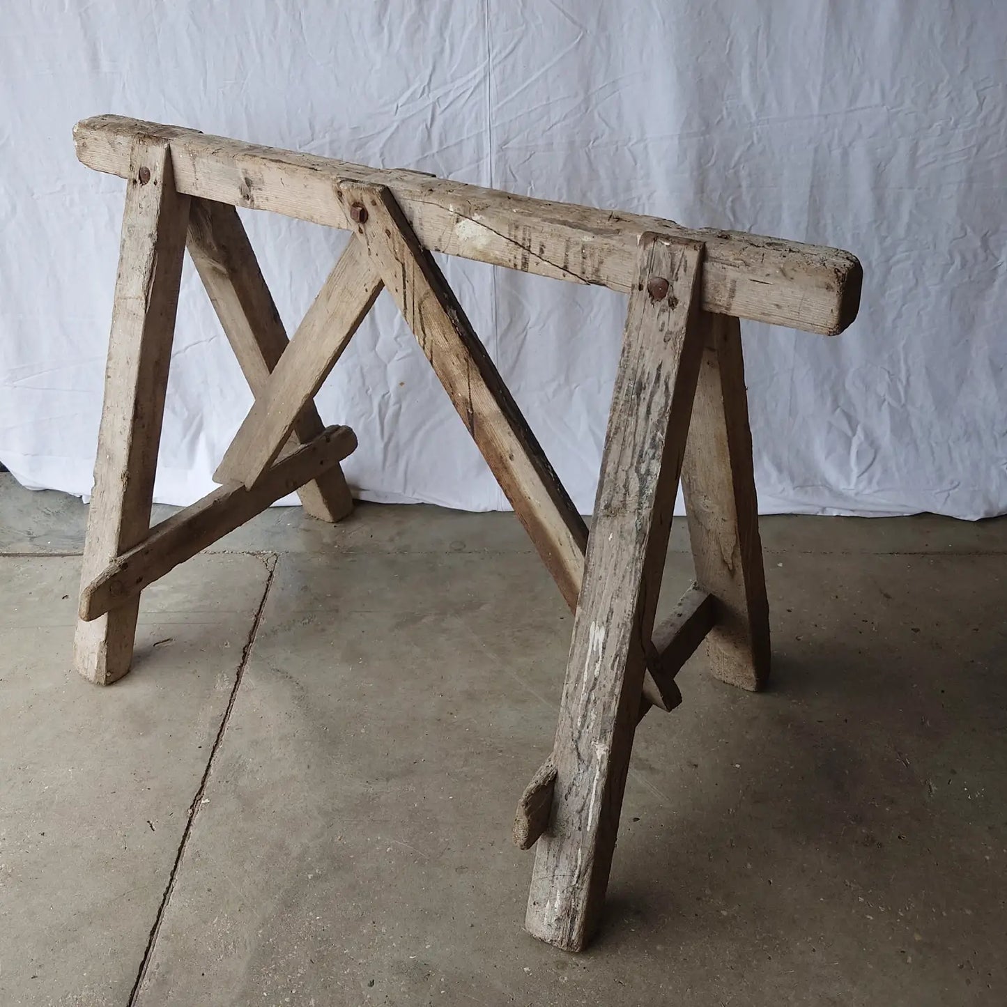 Tréteau en bois ancien