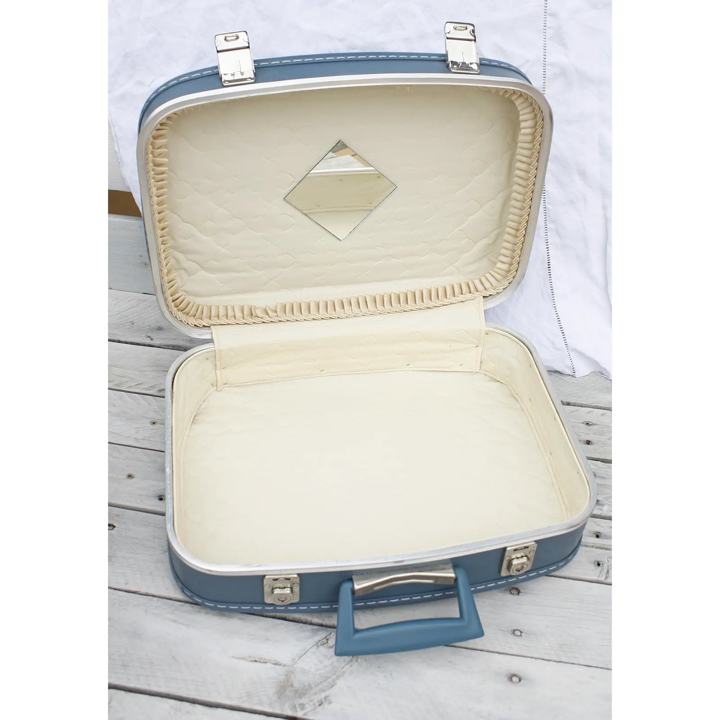 Valise ouverte rétro air France bleue 